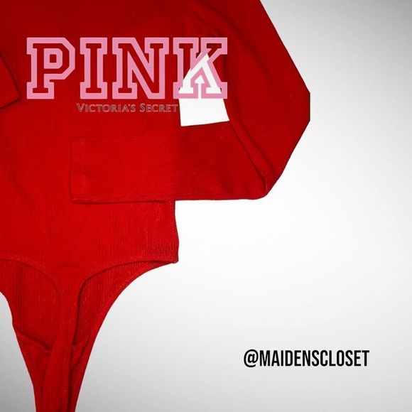 Victoria Secret PINK Ribbed Button-Up Bodysuit - Picture 9 of 10